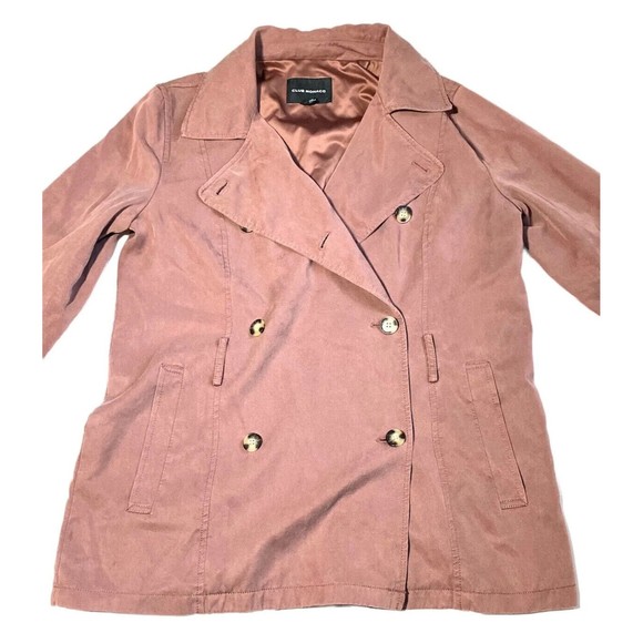 Club Monaco Womens Double Breasted Blazer Jacket Blush Pale Mauve Large L - Picture 4 of 12